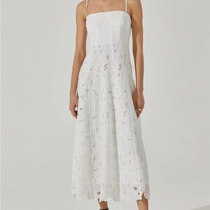 ASTR The Label Eyelet Midi Dress
